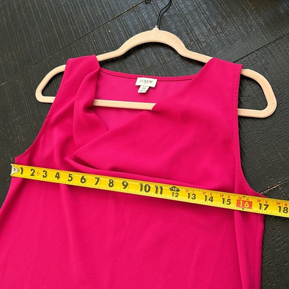 J. Crew Sleeveless cowlneck top in fuchsia size XS - Picture 8 of 9